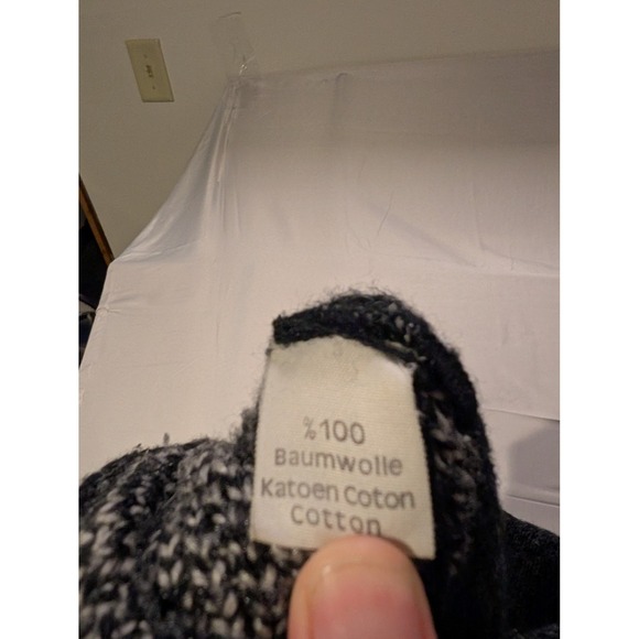 Polat Triko Mens Medium Argyle Sweater Baumwolle Cotton Dark Gray CrewNeck Knit - Picture 5 of 9